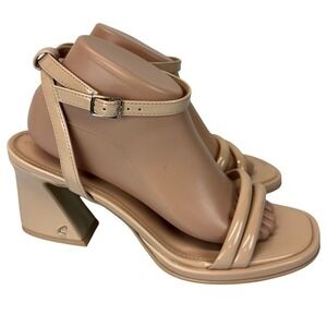 Circus NY Sam Edelman Hartlie Womens 9.5M Blonde Nude Beige Flare Heel Sandals